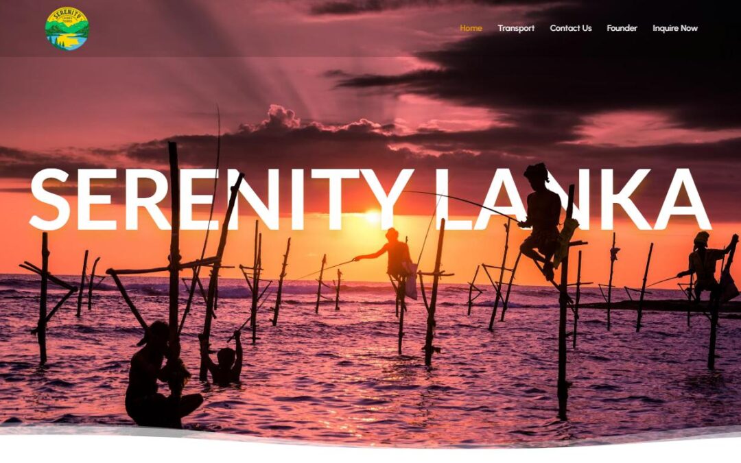 Website for Serenity Lanka Tours – Inbound Tourism Agency